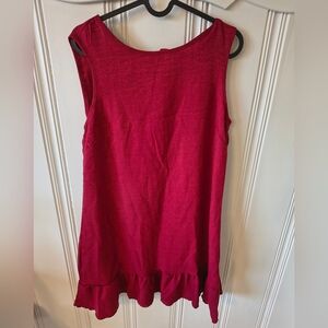 SHEIN Red Tie Ruffled Dress